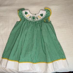 2T St Patrick’s Day Smocked Dress Irish